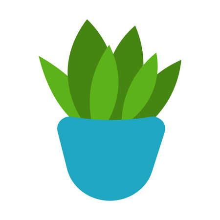 Vector illustration flower, plant growing in a pot. Potted plant icon. Indoor plant in a pot isolated on white background. Seedling iconのイラスト素材