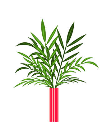 Vector illustration flower, plant growing in a pot. Potted plant icon. Indoor plant in a pot isolated on white background. Seedling iconのイラスト素材