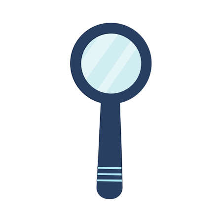 magnifying glass isolated on white background. Vector illustration. Optical system designed for magnification and observation of small objectsのイラスト素材