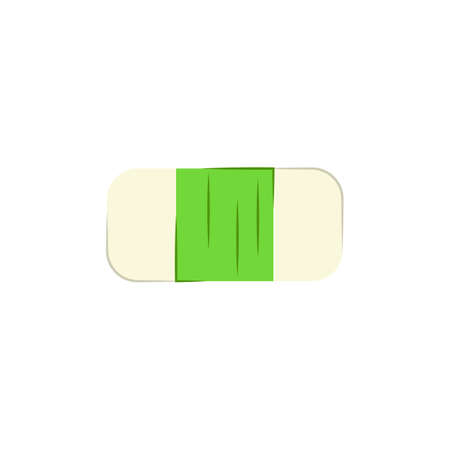 Eraser isolated on white background. Vector flat illustration. Subject of office supplies, education, officeのイラスト素材
