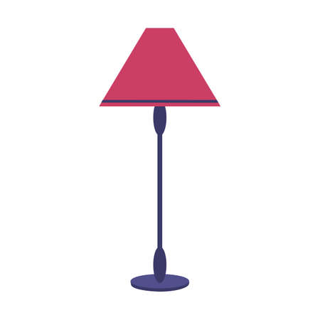 floor lamp isolated on a white background. Vector flat illustration. Interior objectのイラスト素材