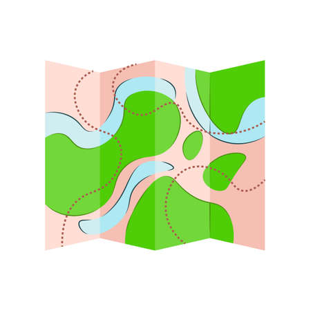 Vector map of the world and map navigation isolated on white background. vector flat illustration. World travel map.のイラスト素材