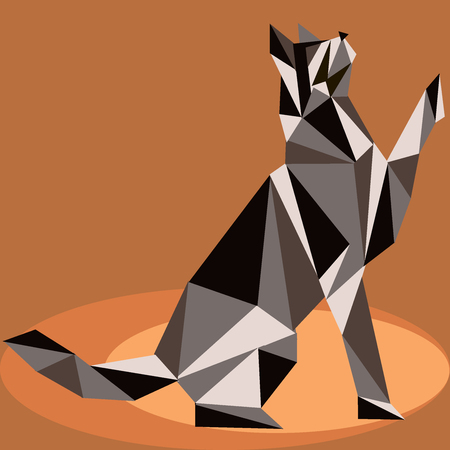 Seamless koshika pattern, cats vector background, pets illustrationのイラスト素材