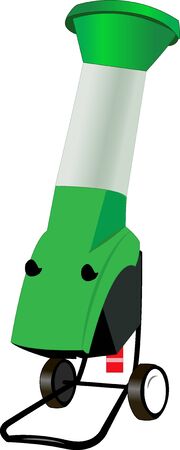 Electric garden shredder on a white background for the gardenのイラスト素材