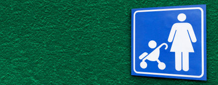 Banner with sign Accessibility for baby pram.の写真素材