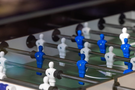 football players. football table soccer