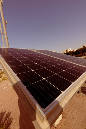 Solar panel, photovoltaic, alternative electricity source - concept of sustainable resources