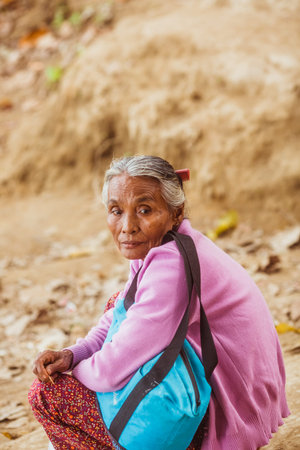 Myanmar, February 18, 2021: Tribes living in isolated areas of Myanmar.