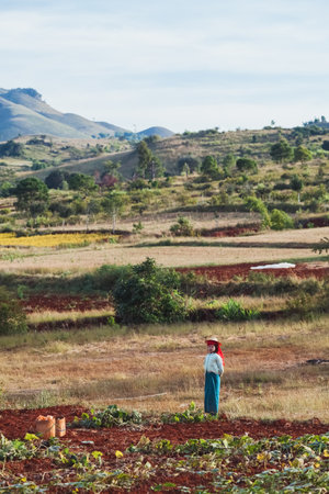 Myanmar, February 18, 2021: Tribes living in isolated areas of Myanmar.のeditorial素材
