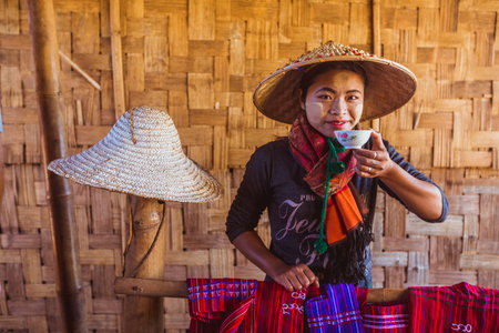 Myanmar, February 18, 2021: Tribes living in isolated areas of Myanmar.のeditorial素材