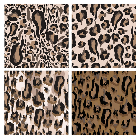 Seamless pattern with leopard skin.のイラスト素材