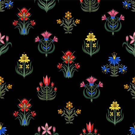 Seamless pattern with little flowers for fabric or interior designのイラスト素材