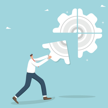 Changing mindset as the key to success, experience and skills to achieve success, leadership, problem analysis to find a business solution, brain development and training to create something new.のイラスト素材