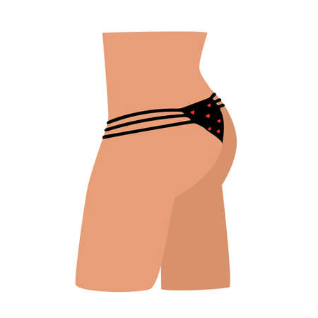 Women bodies in different bikini style. Be ready for summer and beach season. Cute and playful style illustration.のイラスト素材