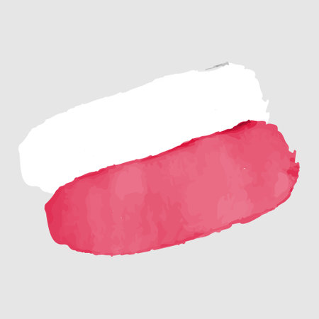 Watercolor flag of Poland. vector illustrationのイラスト素材