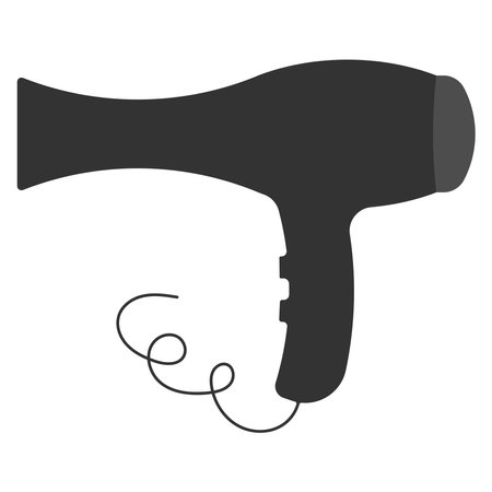 hair dryer. black vector iconのイラスト素材