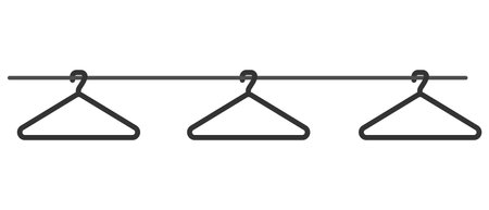 Icon of clothes hangers. vector illustrationのイラスト素材