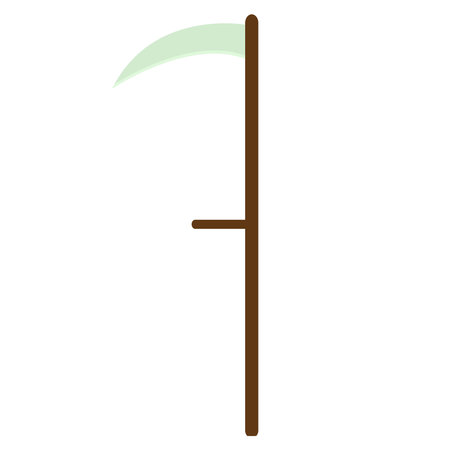 Grass scythe icon. garden tool. vector flat illustrationのイラスト素材