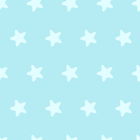 Scrapbook seamless background. Blue baby shower pattern. cute print with starsのイラスト素材