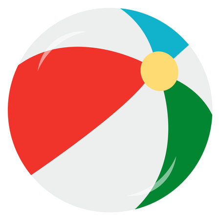 Inflatable beach ball. vector flat illustrationのイラスト素材