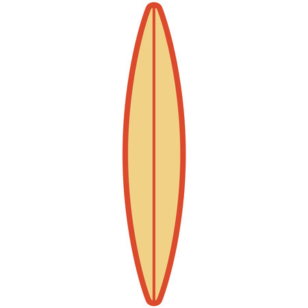 surf board. flat vector illustrationのイラスト素材