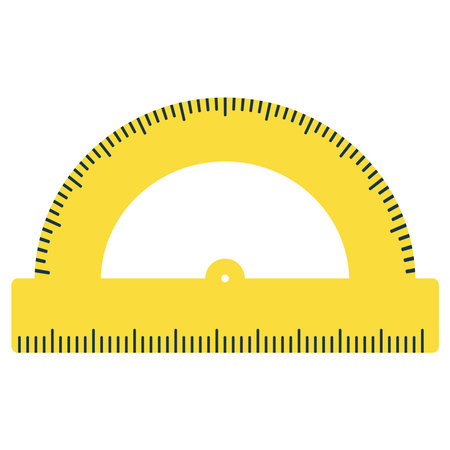 Protractor icon. vector flat illustration