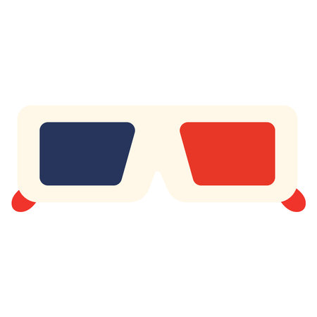 3D glasses. Flat vector iconのイラスト素材
