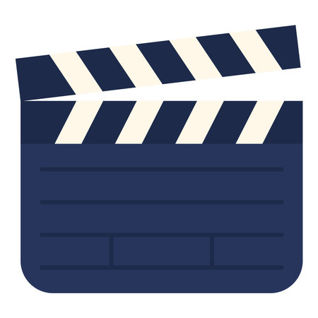 Clapperboard icon. Vector flat illustration.のイラスト素材