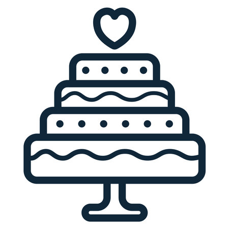 A wedding cake. Vector iconのイラスト素材