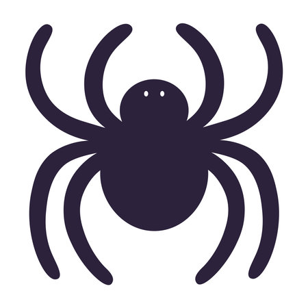 Spider silhouette. Vector halloween illustrationのイラスト素材