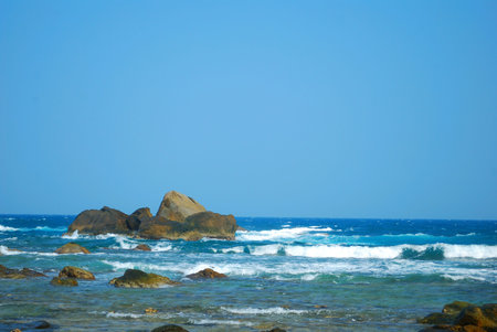 Beach scenery in Sanya of China