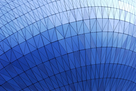 office buildings in the morning, wide angle view の写真素材