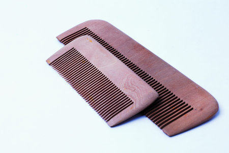 Different hairbrushes on isolated background