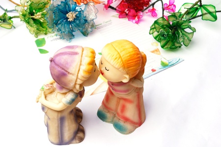 Couples in couple figurine, Valentine's Day giftsの写真素材