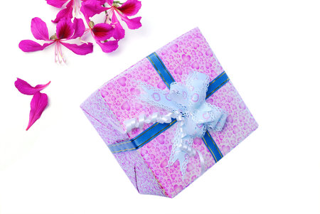 Bauhinia gift box with a white background on the