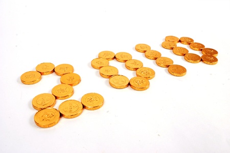 New Year's example made of gold stitching templateの写真素材