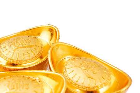 Rise of the Asian Economy Symbolized Through Gold Ingotsの写真素材