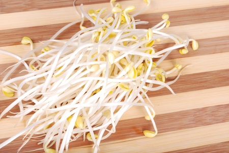 Closeup of fresh bean sproutsの写真素材