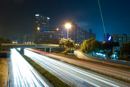 Heavy traffic through the city nowの写真素材