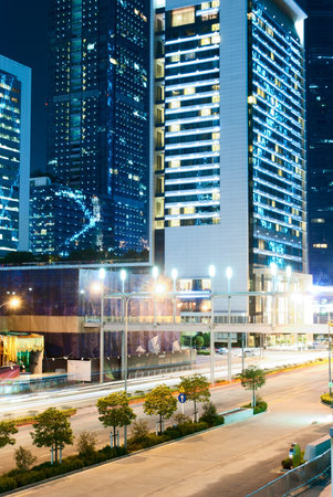 The landscape at night in Shenzhen, China