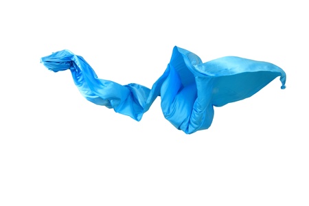 Smooth and elegant satin isolated on a white backgroundの写真素材