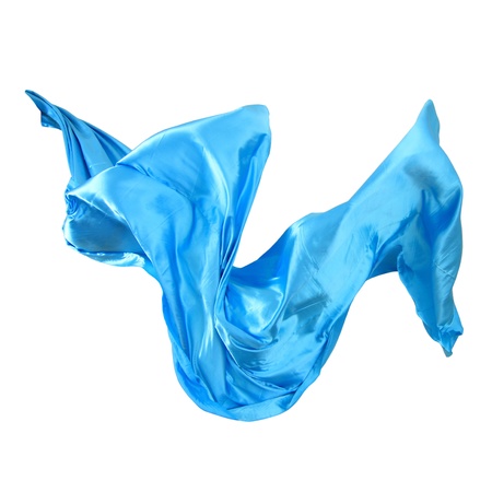 Elegant smooth satin isolated on a white backgroundの写真素材