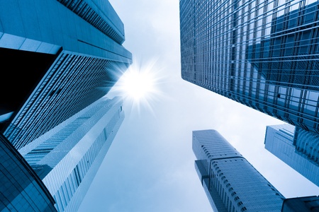 modern glass building in chinaの写真素材