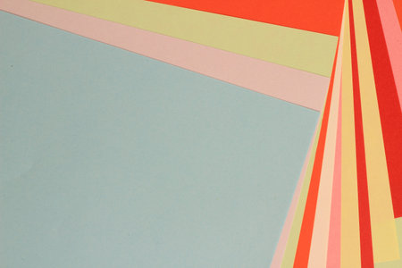 Colored paper arranged in beautiful patterns