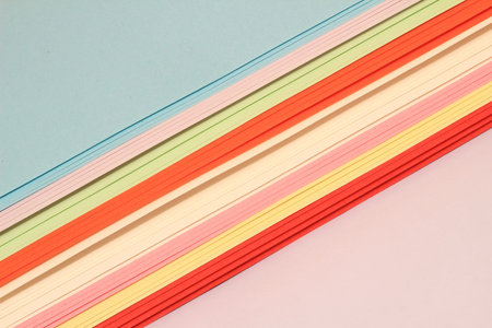 Colored paper arranged in beautiful patterns