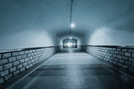 tunnel background with light trailsのeditorial素材