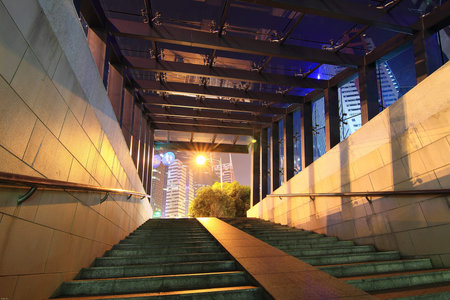 Urban Blues, fast life in the City with lot of Business People in underpass