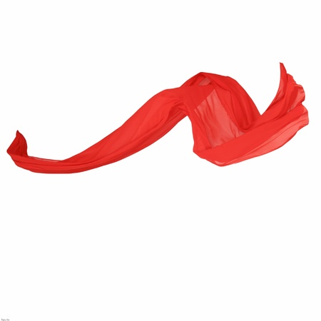 Smooth and elegant satin isolated on a white backgroundの写真素材