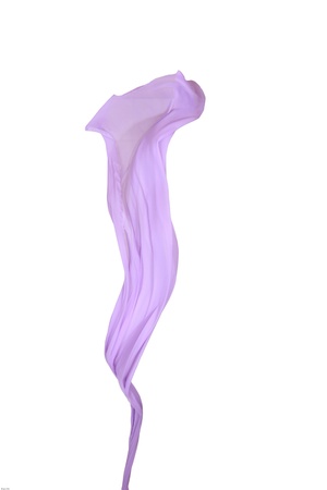 Smooth and elegant satin isolated on a white backgroundの写真素材