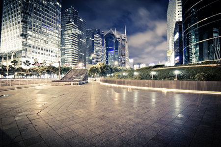 the Office building at night
